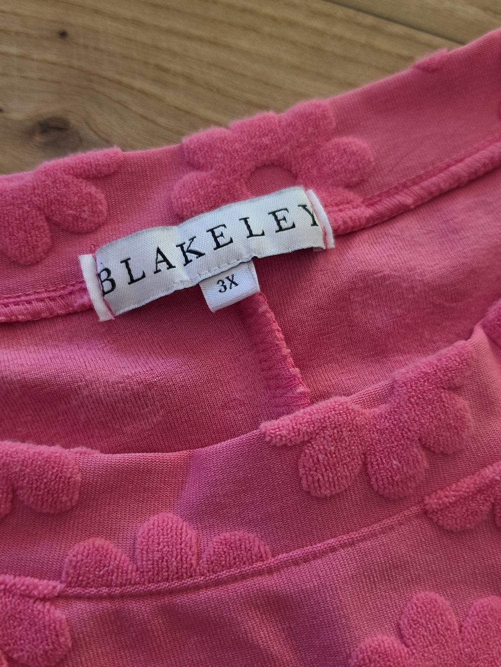 BLAKELEY 2pc Pink Flower Power 3D Daisies Top & Wide Leg Pants Set - 2X/3X - Picture 6 of 14